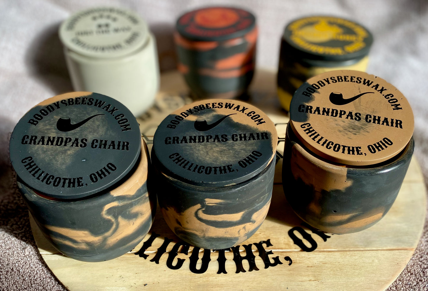 image of 3 beeswax candle jars