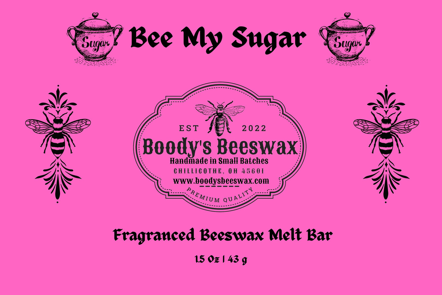 Boody Meltin' Bars - Bee My Sugar 1.5 Oz Wax Melt Bar