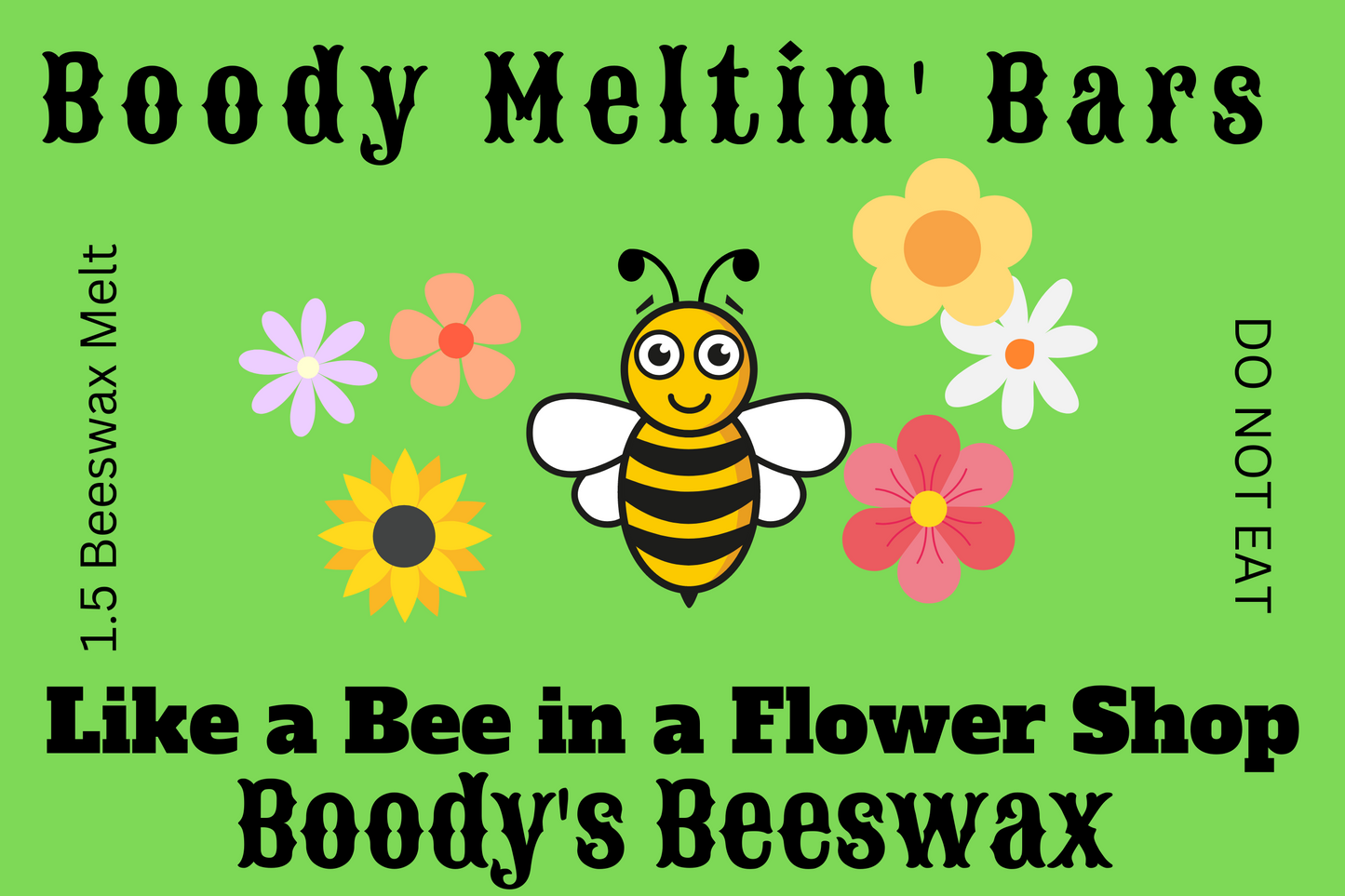 Boody Meltin' Bars - Like a Bee in a Flower Shop - 1.5 Oz Beeswax Melt Bar