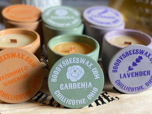 Gardenia 6.5 Oz Hand Poured Beeswax Candle