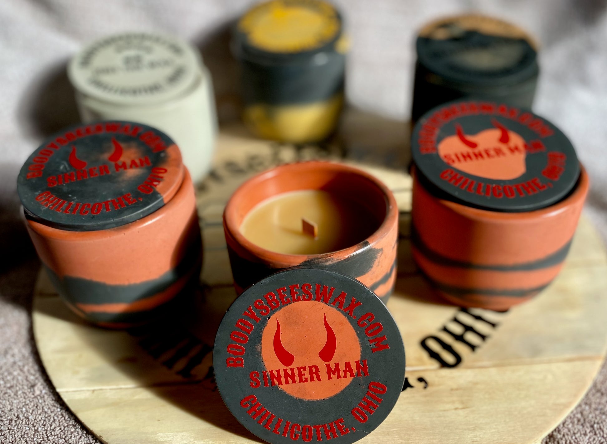 Sinner Man 6.5 Oz Hand Poured Beeswax Candle